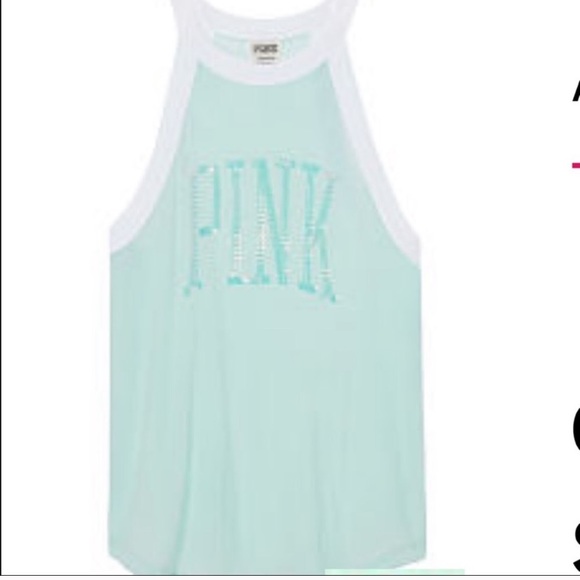 pink vs bling high neck tank - Picture 3 of 6